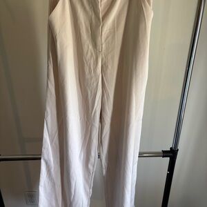 PrettyLittleThing Cream wide leg trousers